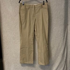 Lands End Mid Rise Bootcut Curcy Chino Pants.